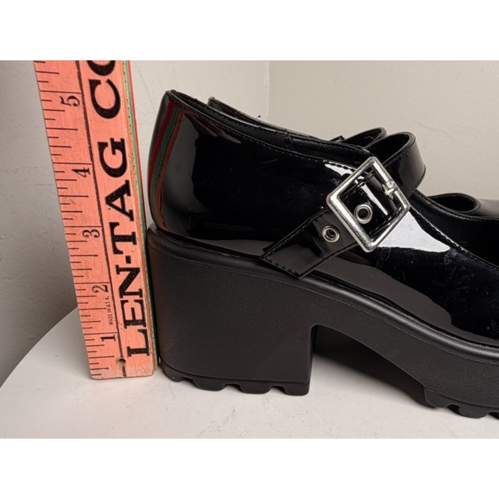 Seychelles Lug Sole Patent Platform Mary Janes Black Women's 8.5 Whimsigoth Prep - Picture 10 of 13